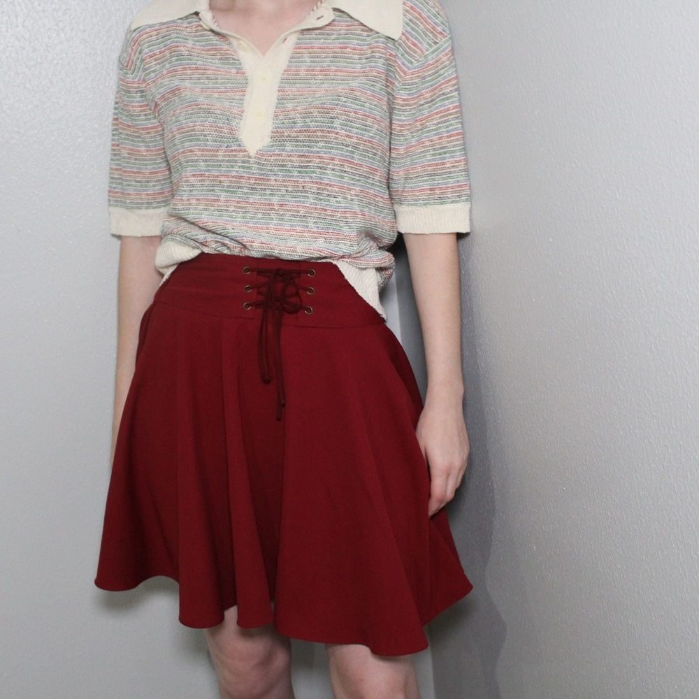 Clizzy Burgundy Skirt